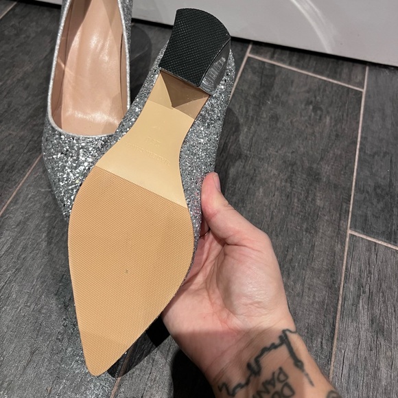 Silver sparkle heels 8.5 - Picture 3 of 4